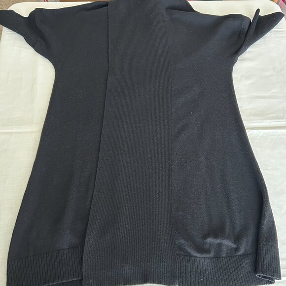 Chicos Women Sweater Cardigan Size M 1 Black Open Shawl Front Half Dolman Sleeve - Picture 7 of 12